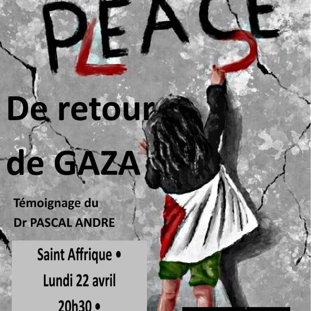 Conférence, témoignage d&rsquo;assistance humanitaire et médicale à Gaza .