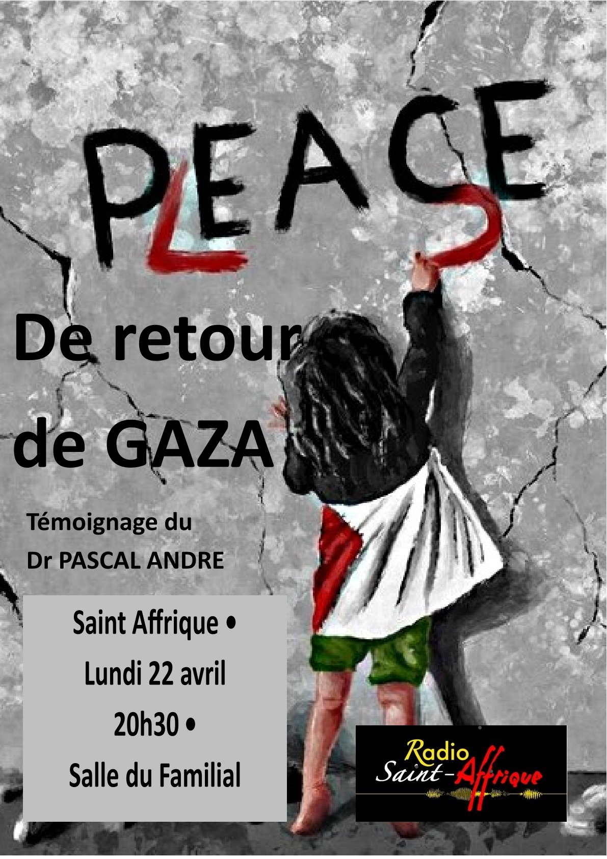 Conférence, témoignage d’assistance humanitaire et médicale à Gaza .