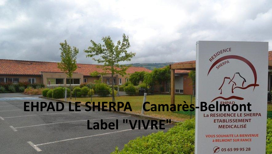 EHPAD LE SHERPA (Camarès-Belmont), obtention du label « VIVRE » !
