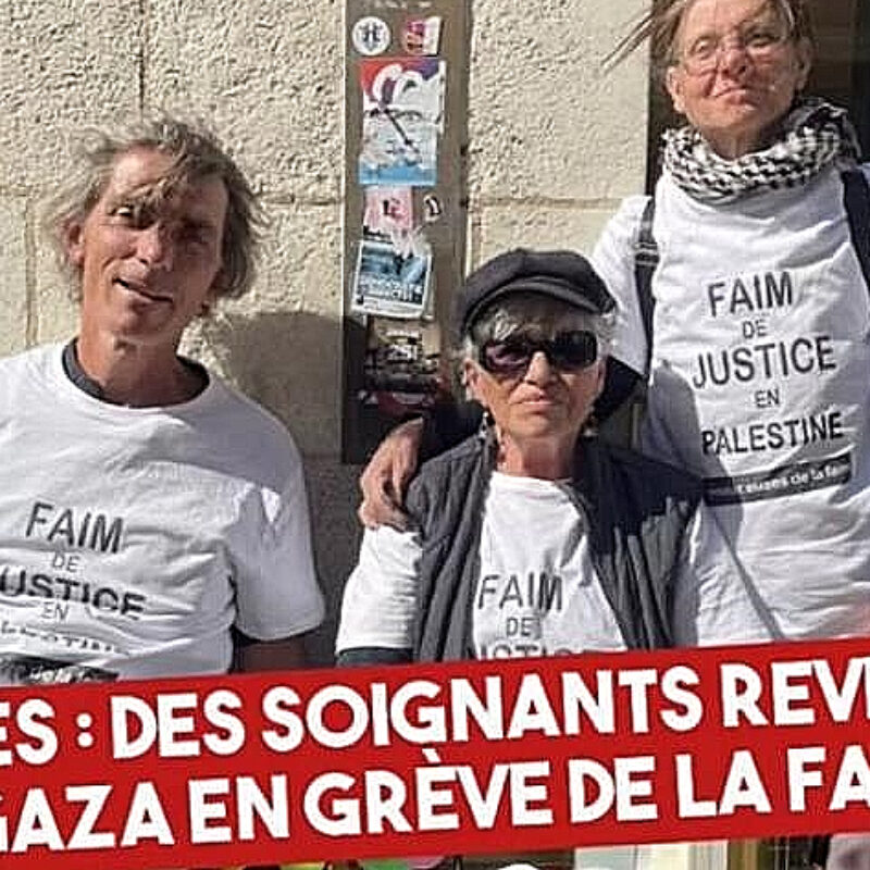 « FAIM DE JUSTICE POUR LA PALESTINE  » – 12 ième jour de grève de la faim; RENNES et Le MANS; Psycho traumatisme et Engagement