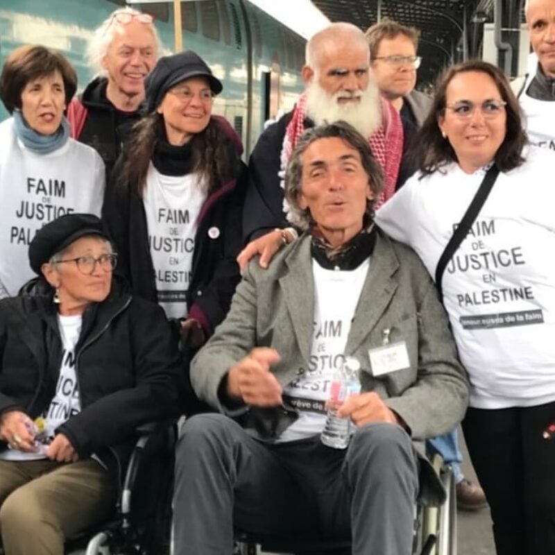 « FAIM DE JUSTICE POUR LA PALESTINE  » – 24 ième jour de grève de la faim; LILLE. Rencontre avec Dominique et Marc, de retour de Naplouse.