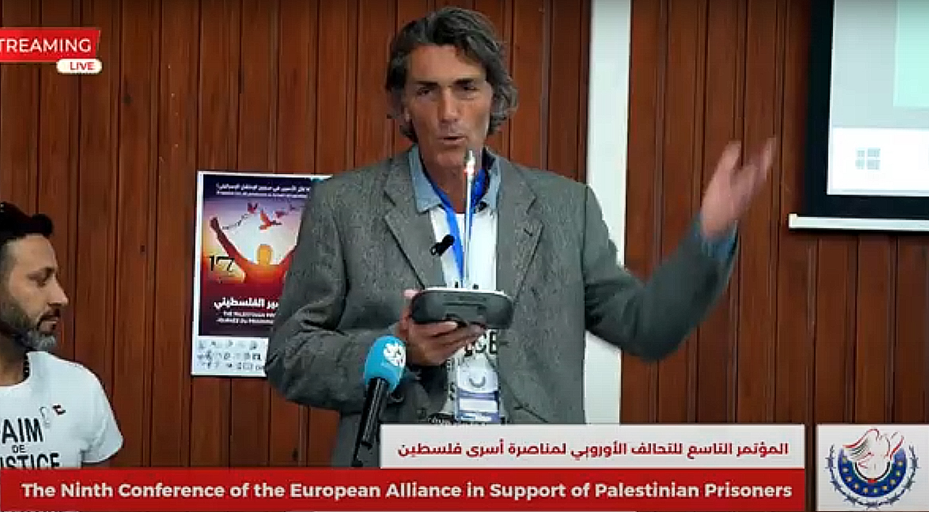 Pascal André et Alexis Deswaef, vice-président de la Fédération Internationale des Droits Humains (F.I.D.H.).