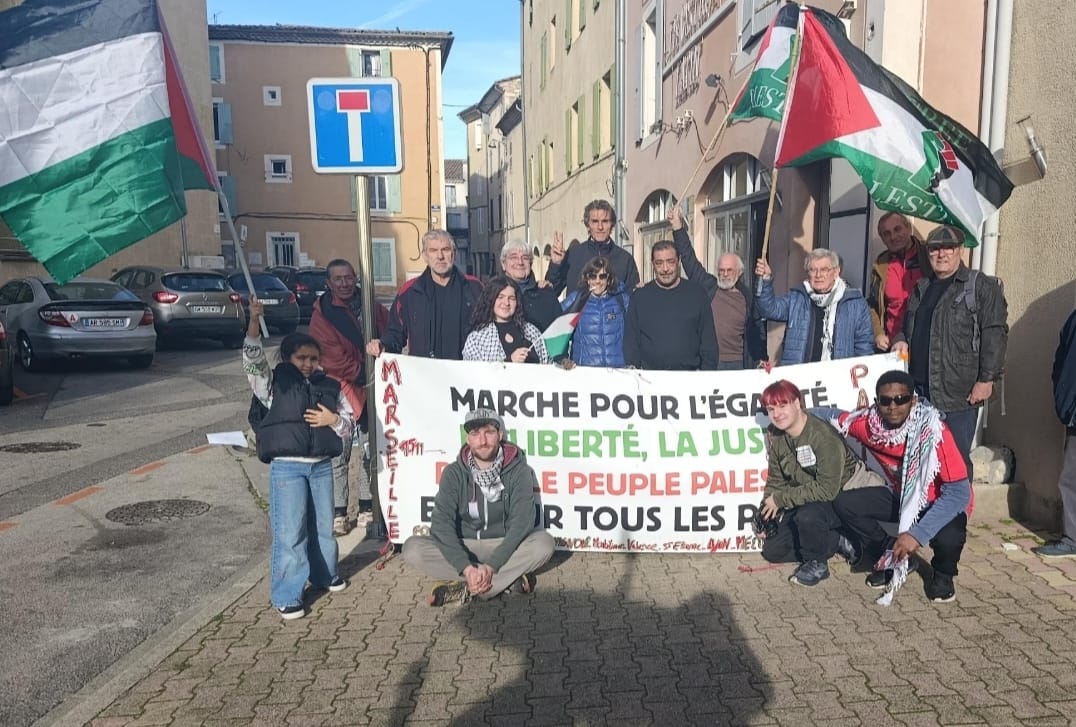 Marche pour l&rsquo;Egalité, la Liberté, la Justice pour le peuple Palestinien et pour tous les peuples #Jour 5 – Avignon/Saint Etienne