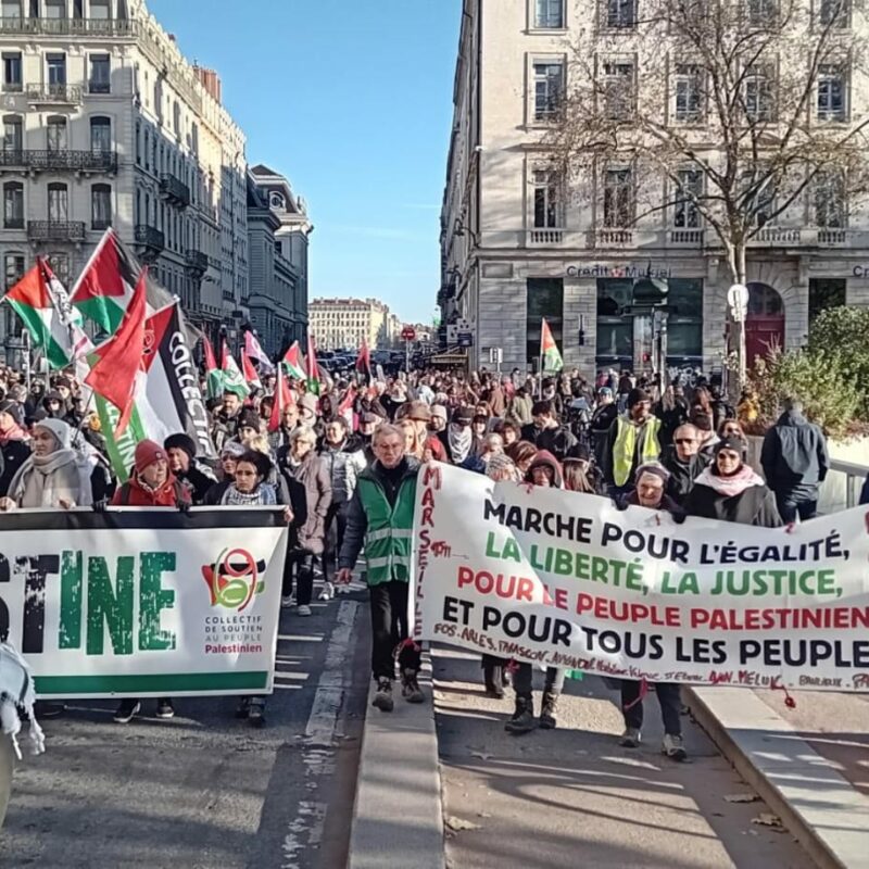 Marche pour l&rsquo;Egalité, la Liberté, la Justice pour le peuple Palestinien et pour tous les peuples #Jour 7 – Vénissieux/Lyon
