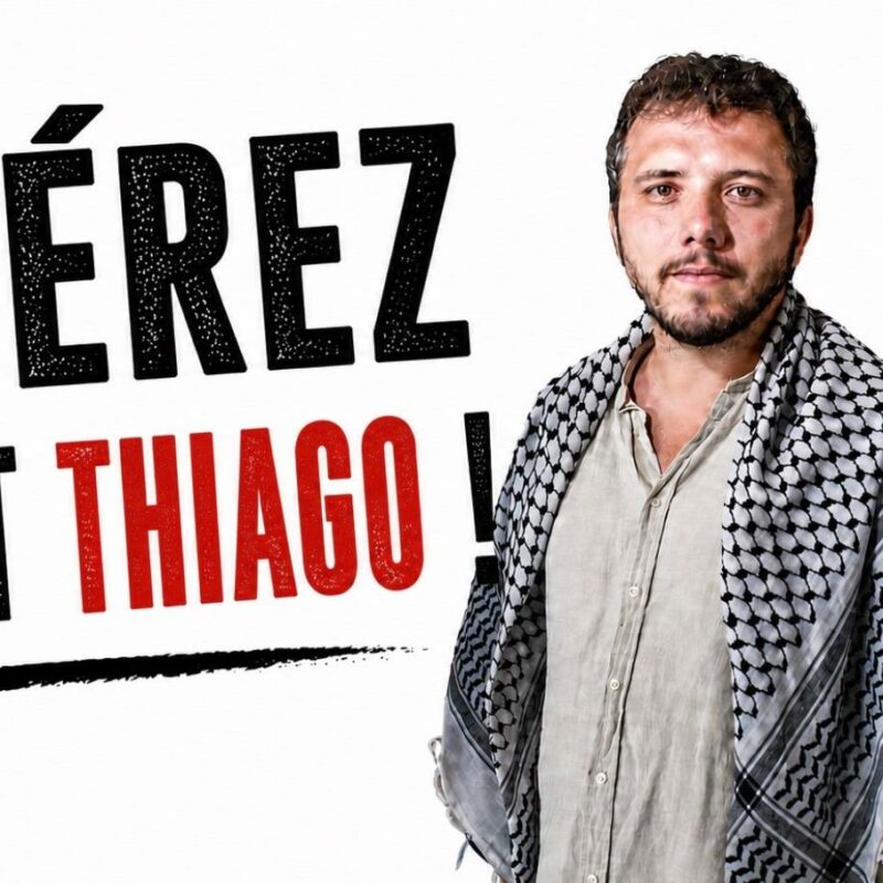 Interview exclusive, pour RSA,  de THIAGO  AVILA, emprisonné en Israël avec SAIF ABUKESHEK.
